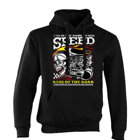 Biker Hoody Hoodie Vintage Motorcycle Classic Bike Custom Chopper Name Of Speed